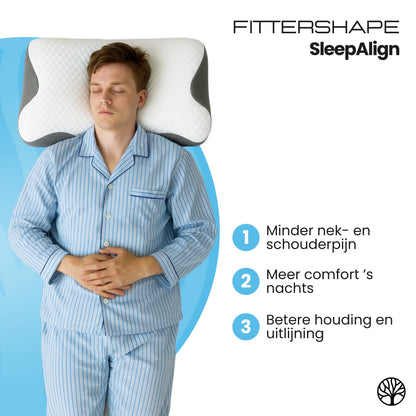 Fittershape SleepAlign | Ergonomisch Kussen – Voor Nek- En Rugondersteuning