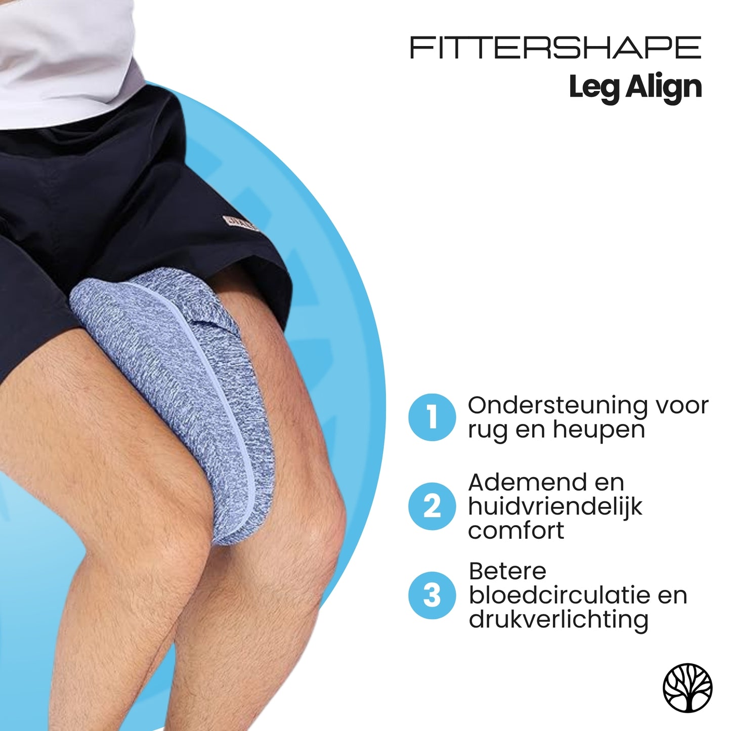Fittershape Leg Align | Ergonomisch Kniekussen – Voor Zijslapers