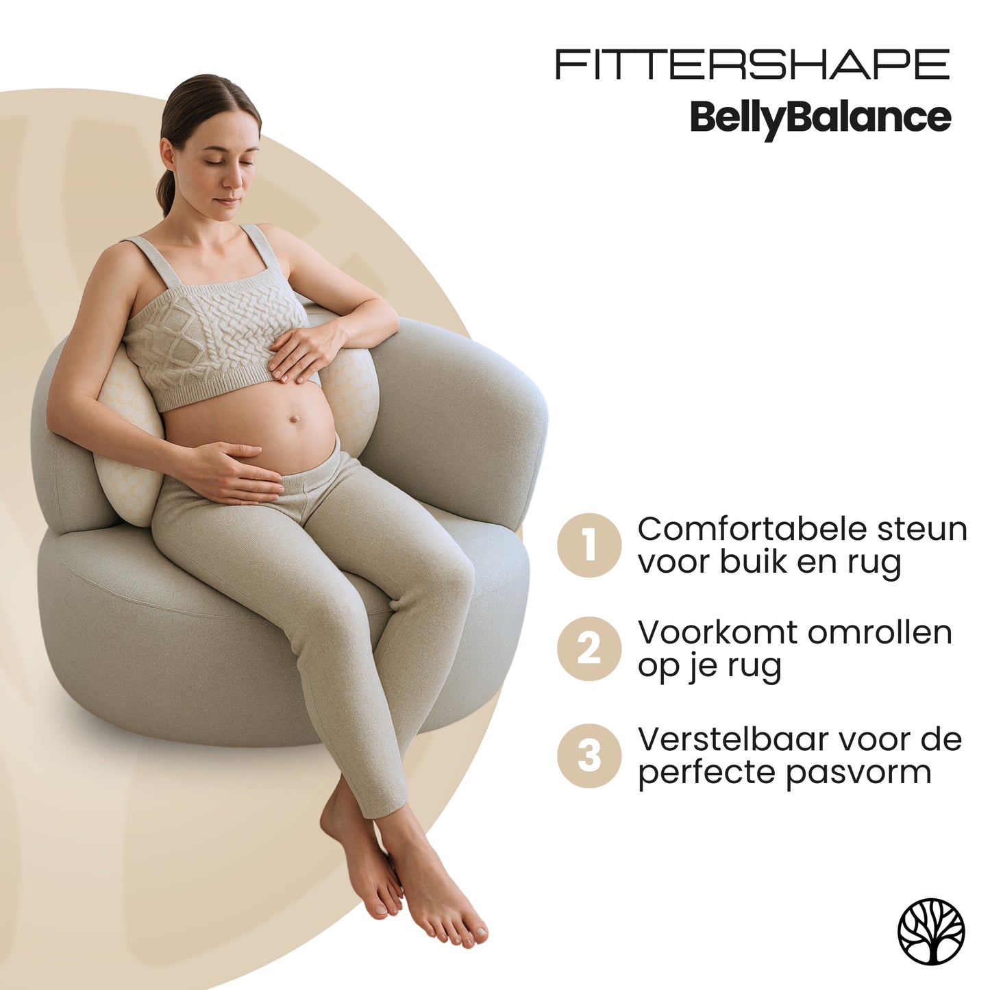 Fittershape SlumberCare | Zwangerschapskussen – Ondersteunt Buik & Rug