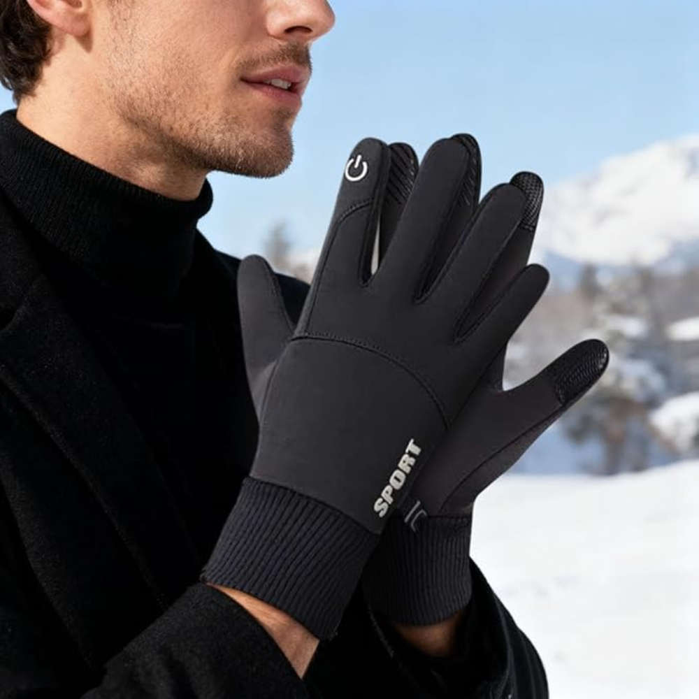Verwarmde Herenhandschoenen – Touchscreen Vingertoppen – Antislip Grip