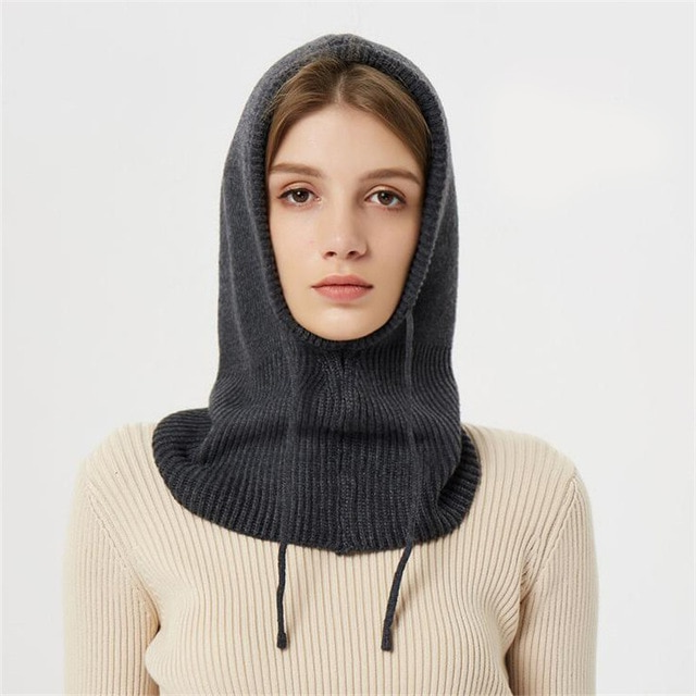 Hoodie Sjaal – Dikke brei – Verstelbare trekkoord – Voor koude dagen