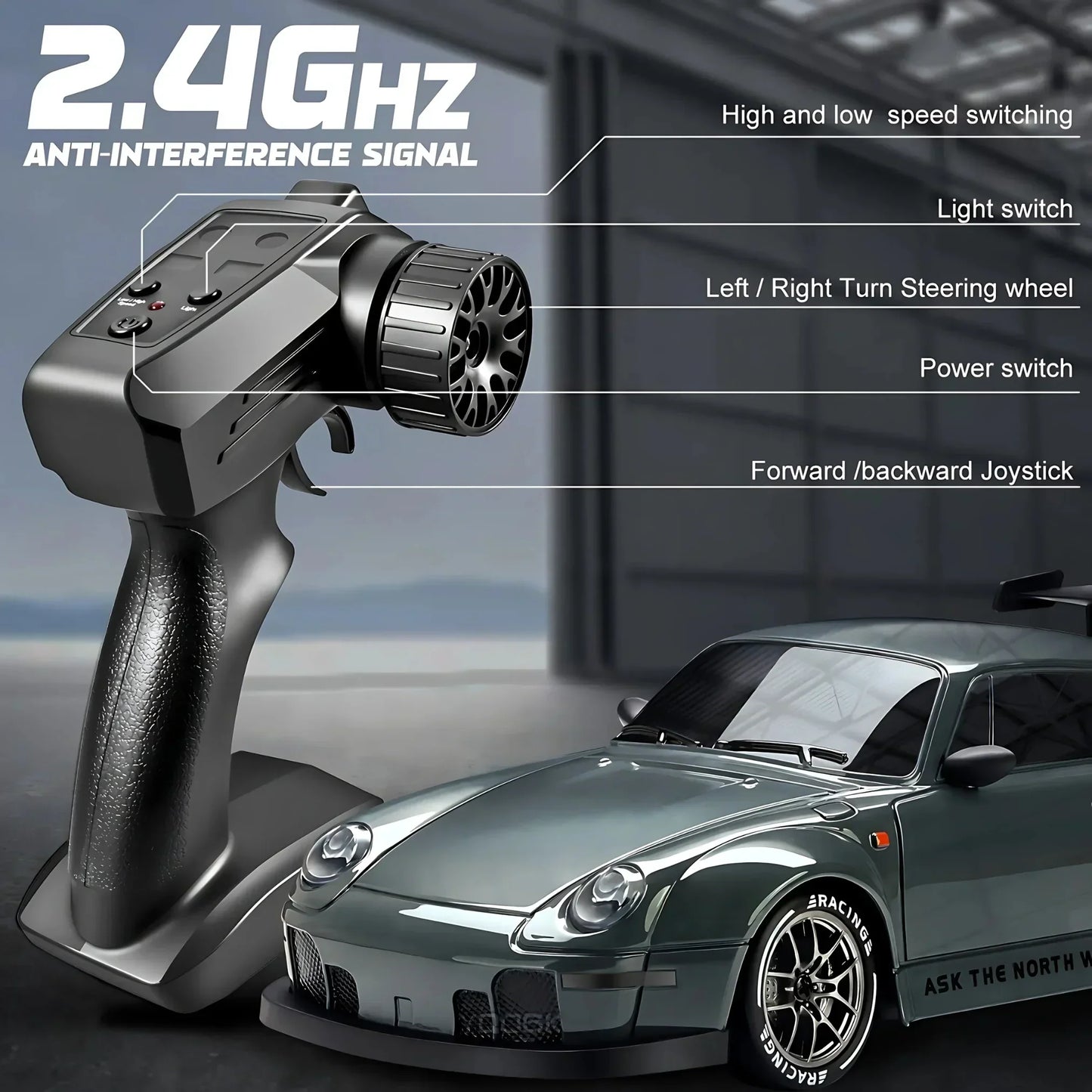 RC Auto – Twee Setjes Wielen – Oplaadbaar – Voor Speed & Drift