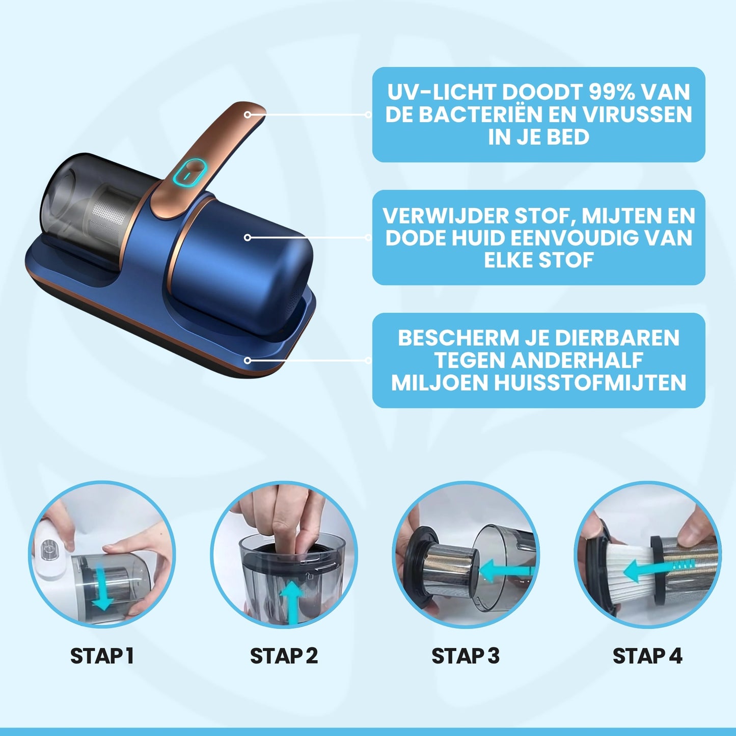 Fittershape SleepVac | Verwijdert Mijten & Allergenen uit je Bed