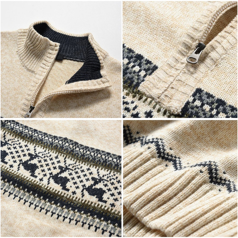 Trui – Halve rits – Gebreid – Voor mannen – Voor koud weer