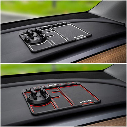 Auto dashboard organizer met telefoonhouder – antislip mat – voor opslag en telefoonplaatsing