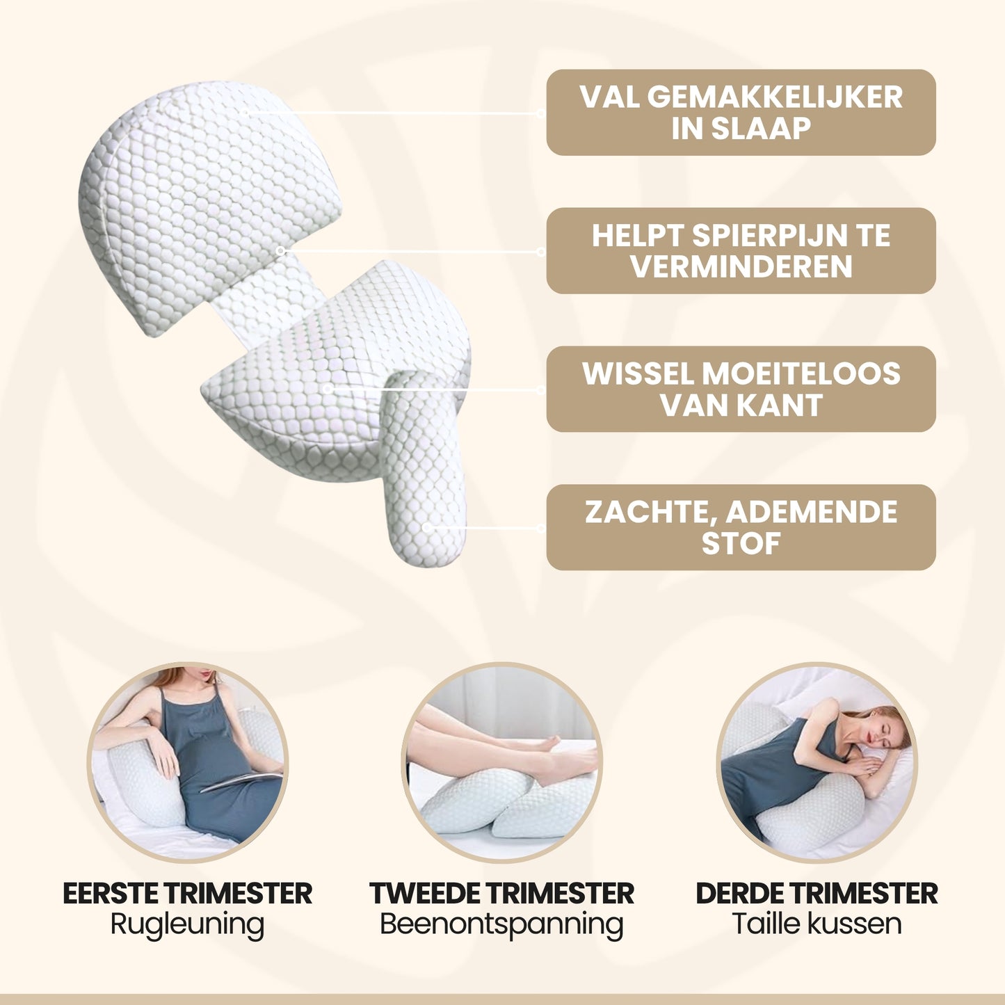 Fittershape SlumberCare | Zwangerschapskussen – Ondersteunt Buik & Rug