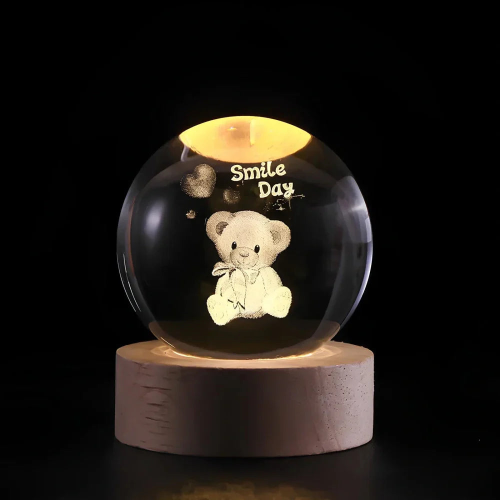 Galaxy Lamp – LED – Houten Voet – Voor Sfeervolle Verlichting