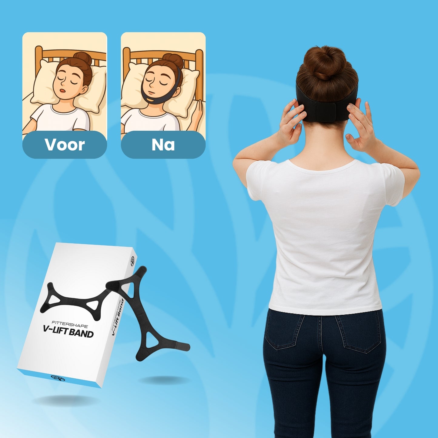 Fittershape V-Lift Band | Verstevigt Kaaklijn & Huid – Voor Dagelijks Gebruik