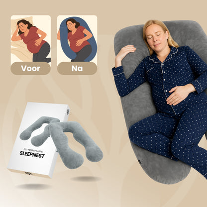 Fittershape SleepNest | Zwangerschapskussen – Voor Zijslapers