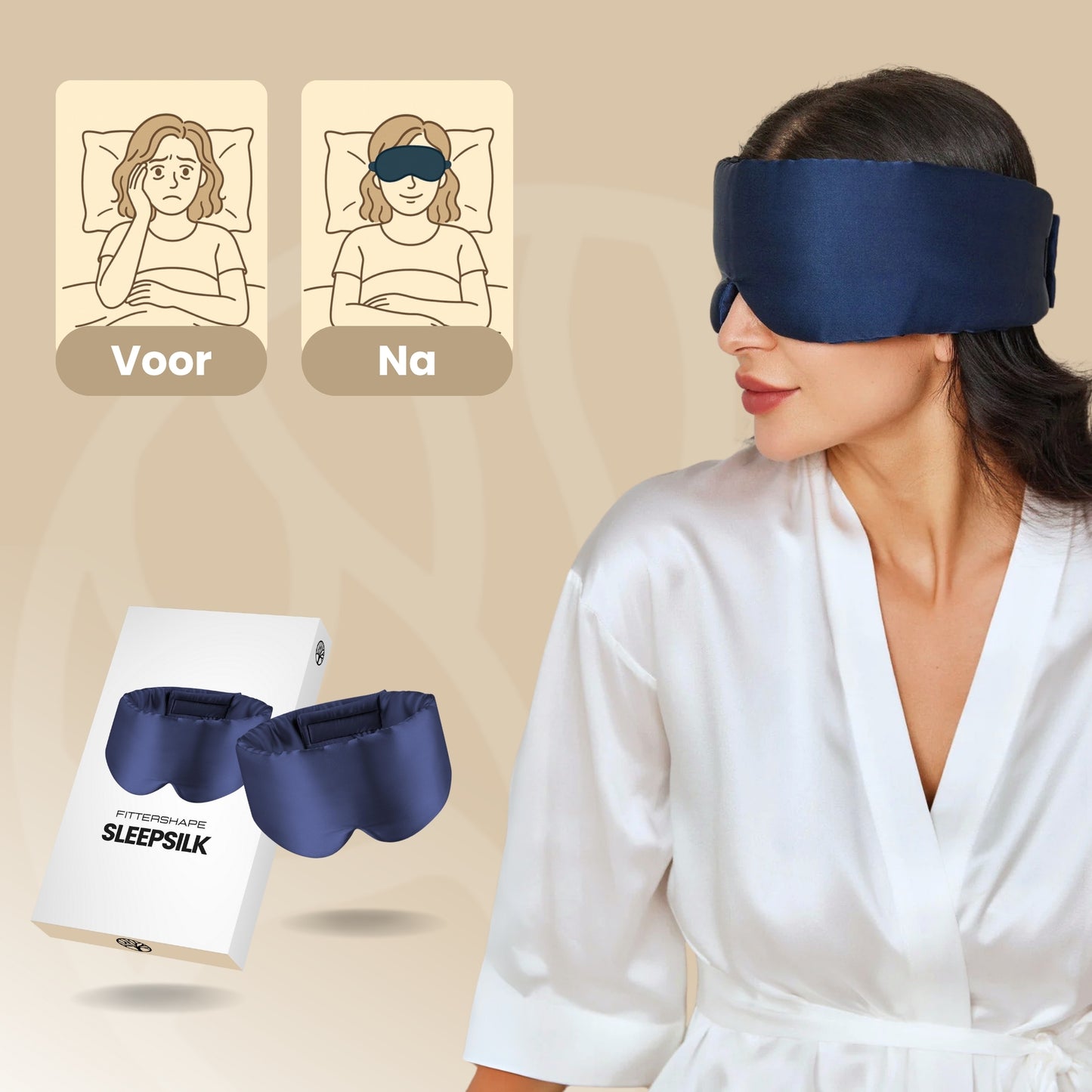 Fittershape SleepSilk | Zijdezachte Slaapmasker – Voor Diepe Nachtrust