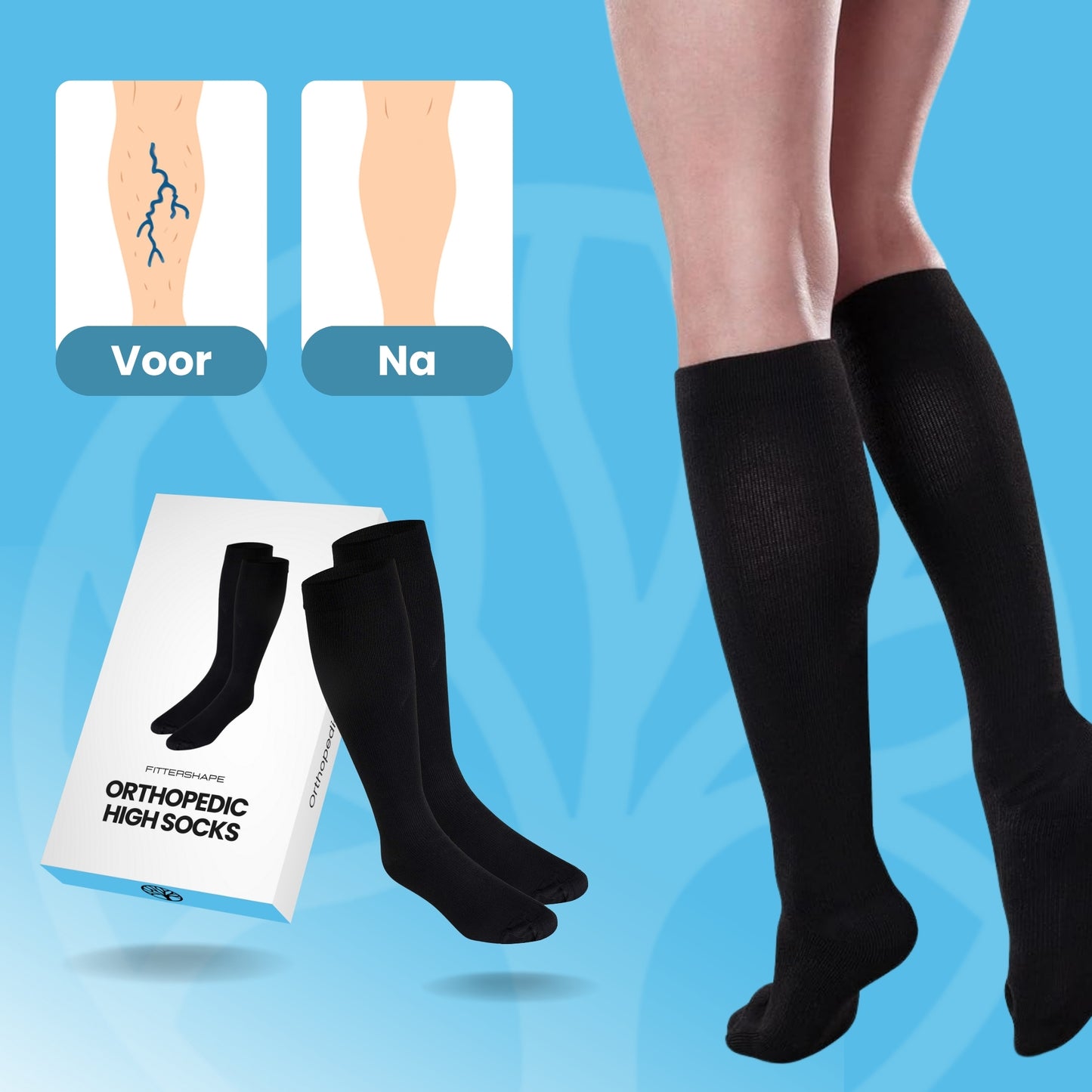 Fittershape Orthopedic High Socks