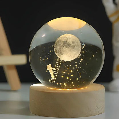 Galaxy Lamp – LED – Houten Voet – Voor Sfeervolle Verlichting