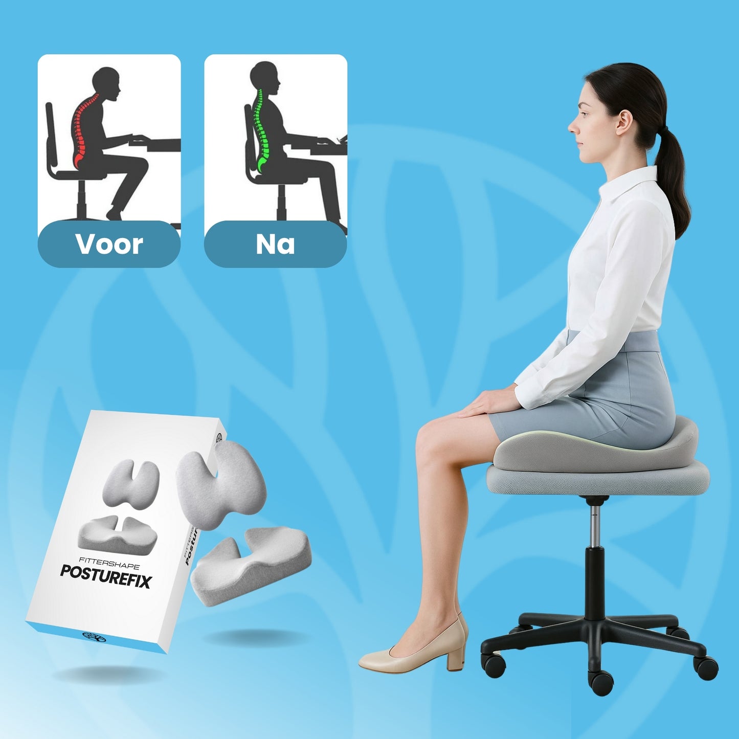 Fittershape PostureFix | Zitkussen – Voor Betere Houding & Comfort