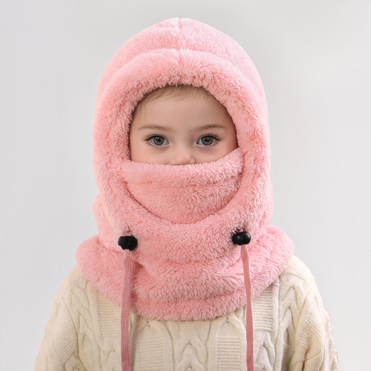 Kinder Sjaal en Hoed – Zacht Fleece – Bescherming tegen Koude – Met Koordverstelling
