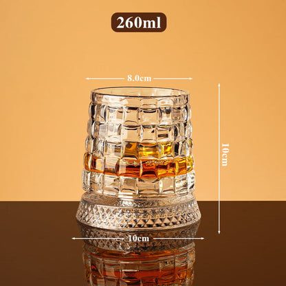 Glazen whiskeyglas – kristalhelder – met deksel voor bescherming