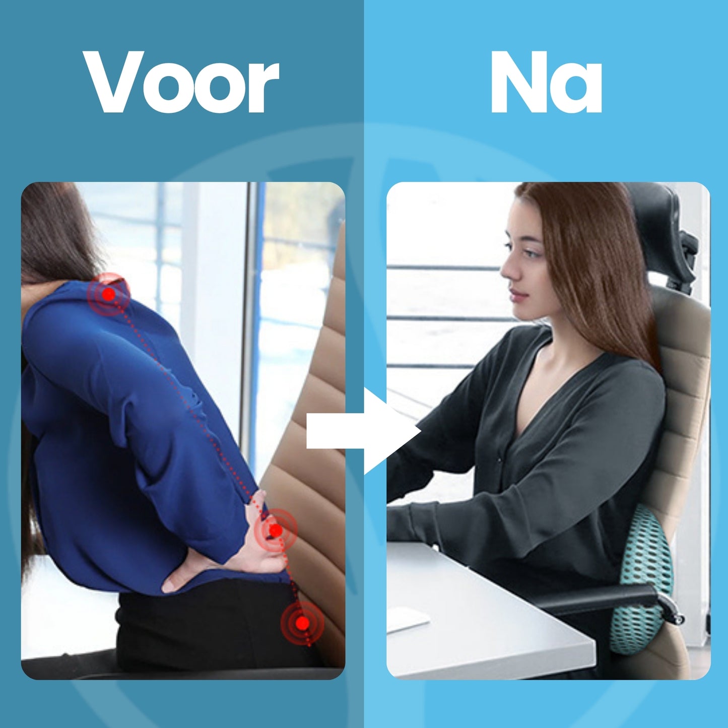 Fittershape LumboSupport | Rugkussen – Met Extra Rugondersteuning