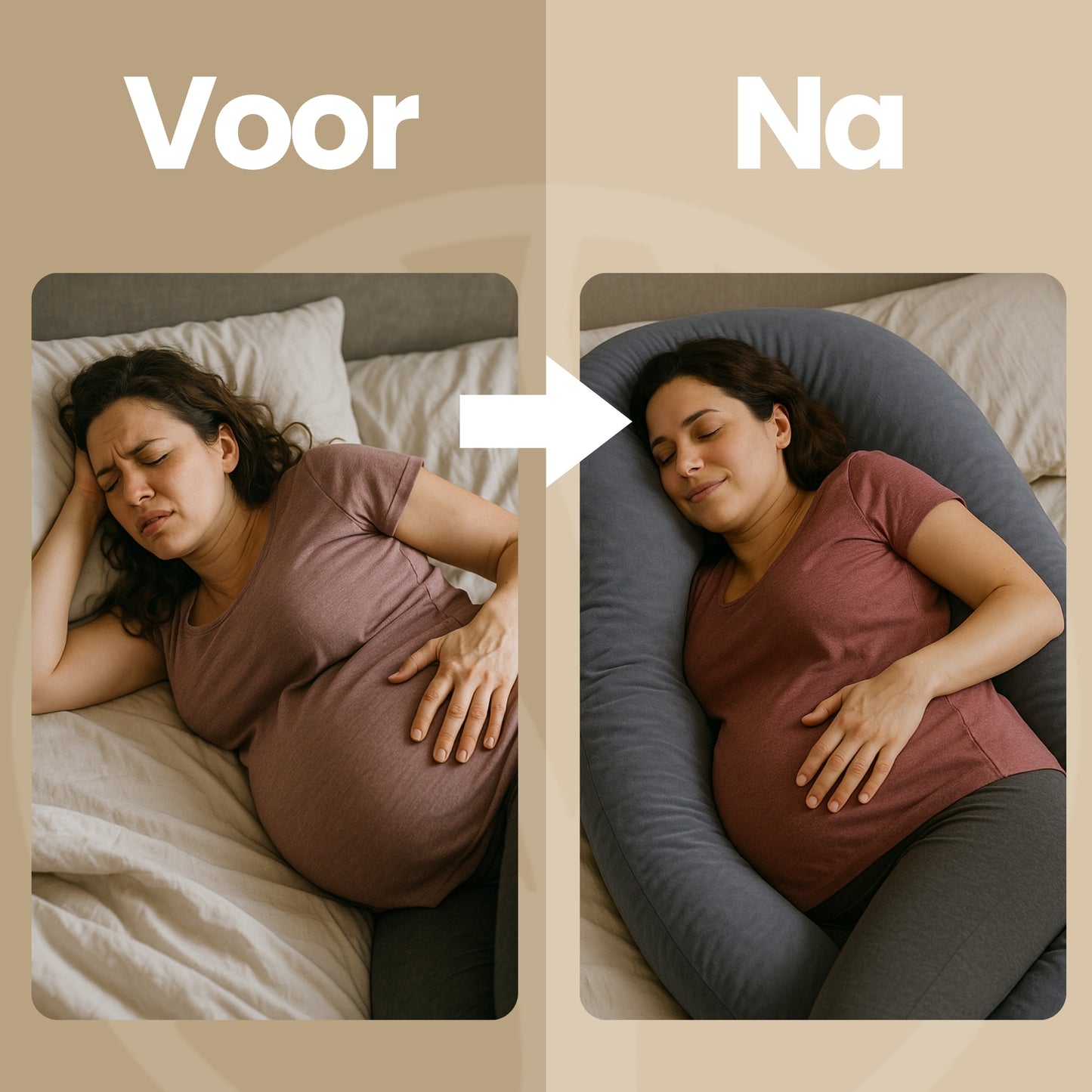 Fittershape SleepNest | Zwangerschapskussen – Voor Zijslapers