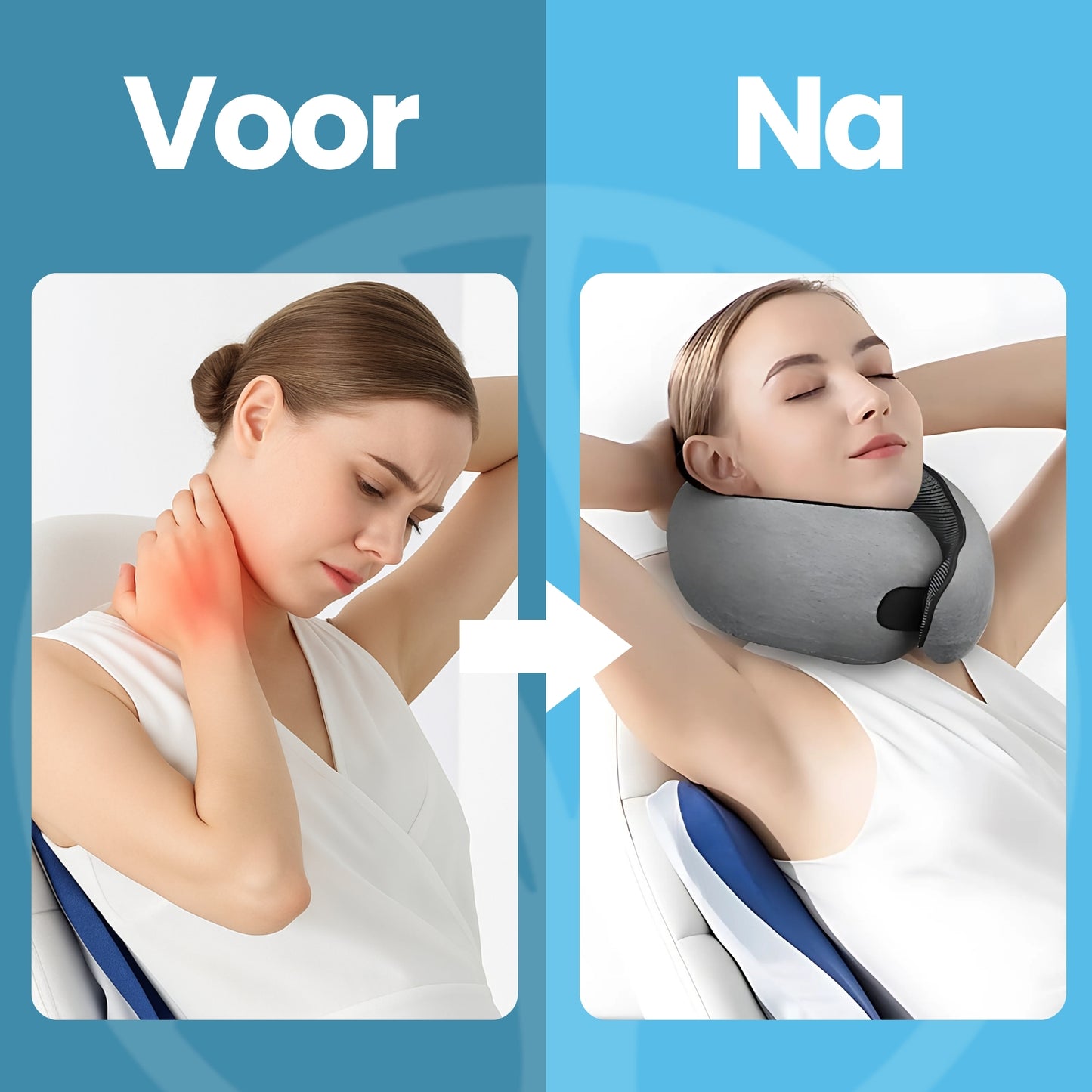 Fittershape NeckEase | Ergonomisch Reiskussen – Voor Onderweg Comfort