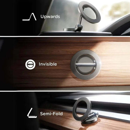 Magnetische telefoonhouder – verstelbare ring – voor auto en bureaustoelen