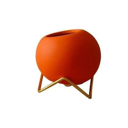 Decoratieve Vaas – Bolvorm – Gouden standaard – Voor planten