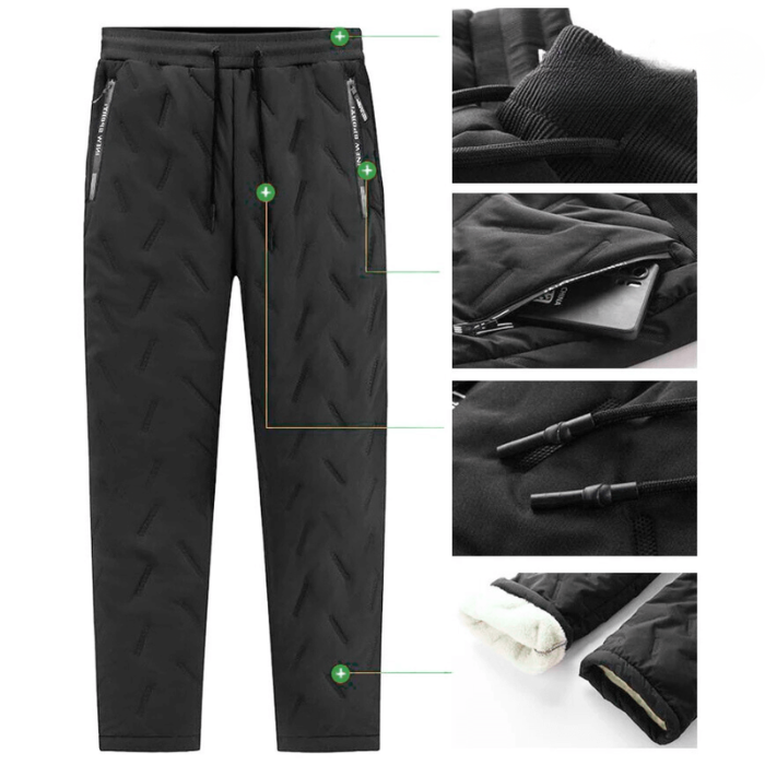 Joggingbroek – Zakken met ritssluiting – Warme voering – Elastische taille