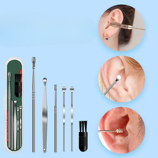 Oorstaafjes Set – RVS – 6 Stuks – Voor Oorreiniging en Verzorging