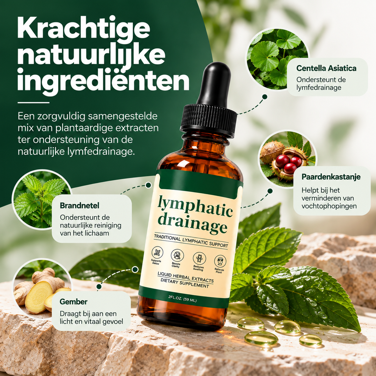 Fittershape Lymphatic Support Drops – voor lichtere benen & minder vocht