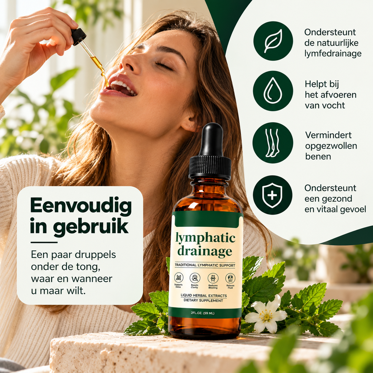 Fittershape Lymphatic Support Drops – voor lichtere benen & minder vocht