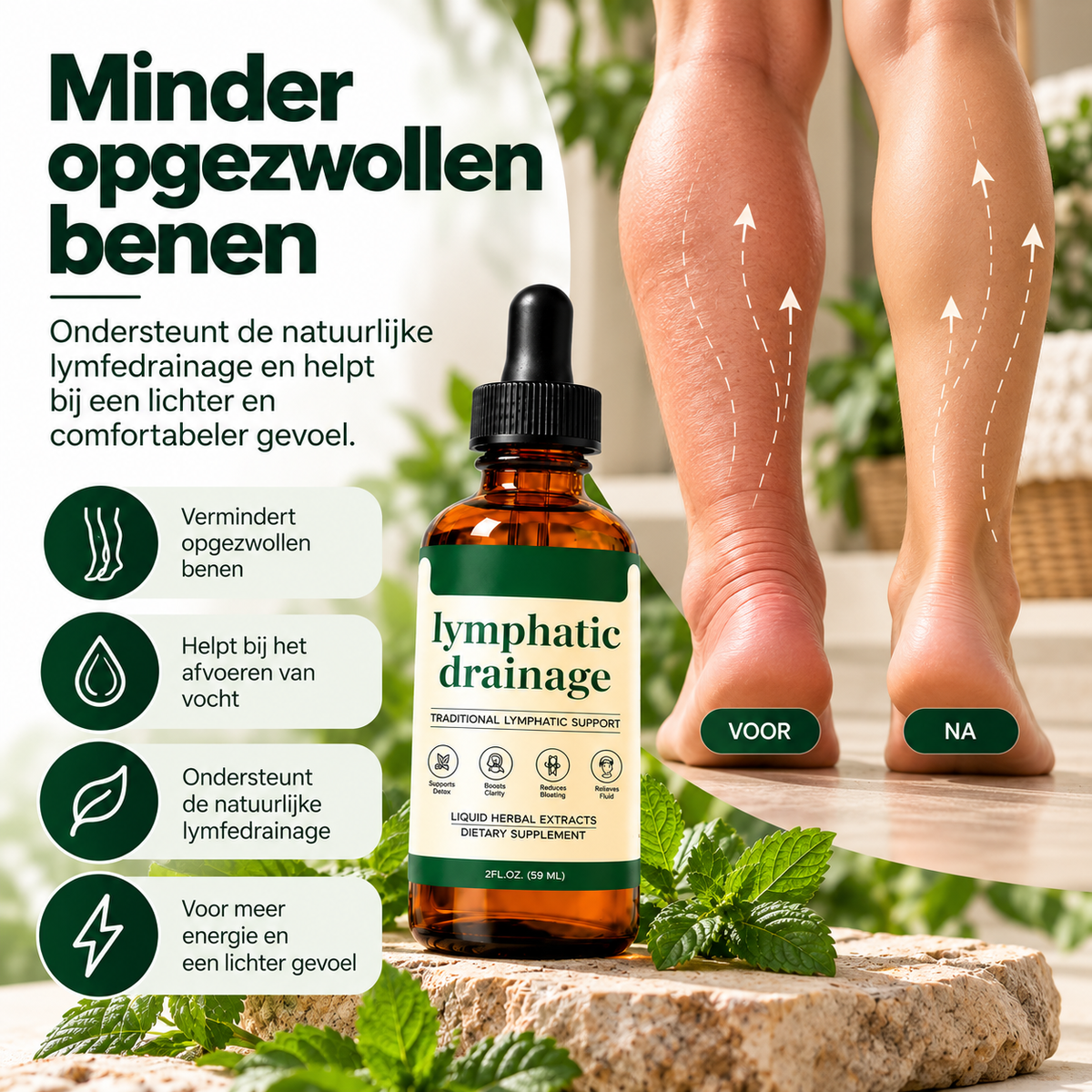 Fittershape Lymphatic Support Drops – voor lichtere benen & minder vocht
