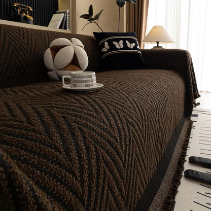 bankhoes met geometrisch patroon – luxe bescherming voor bank of fauteuil