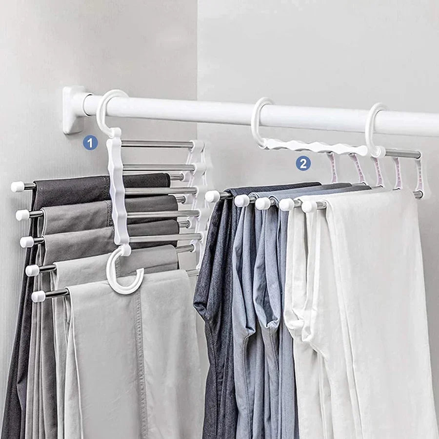 Kledinghanger – Verstelbare stangen – Compact ontwerp – Voor gordijnen en stoffen