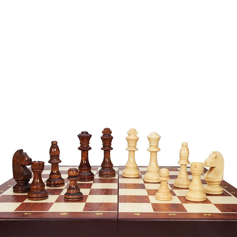 Houten Schaakset – Klassiek Design – In Opbergdoos – Voor Schaken en Strategische Spellen