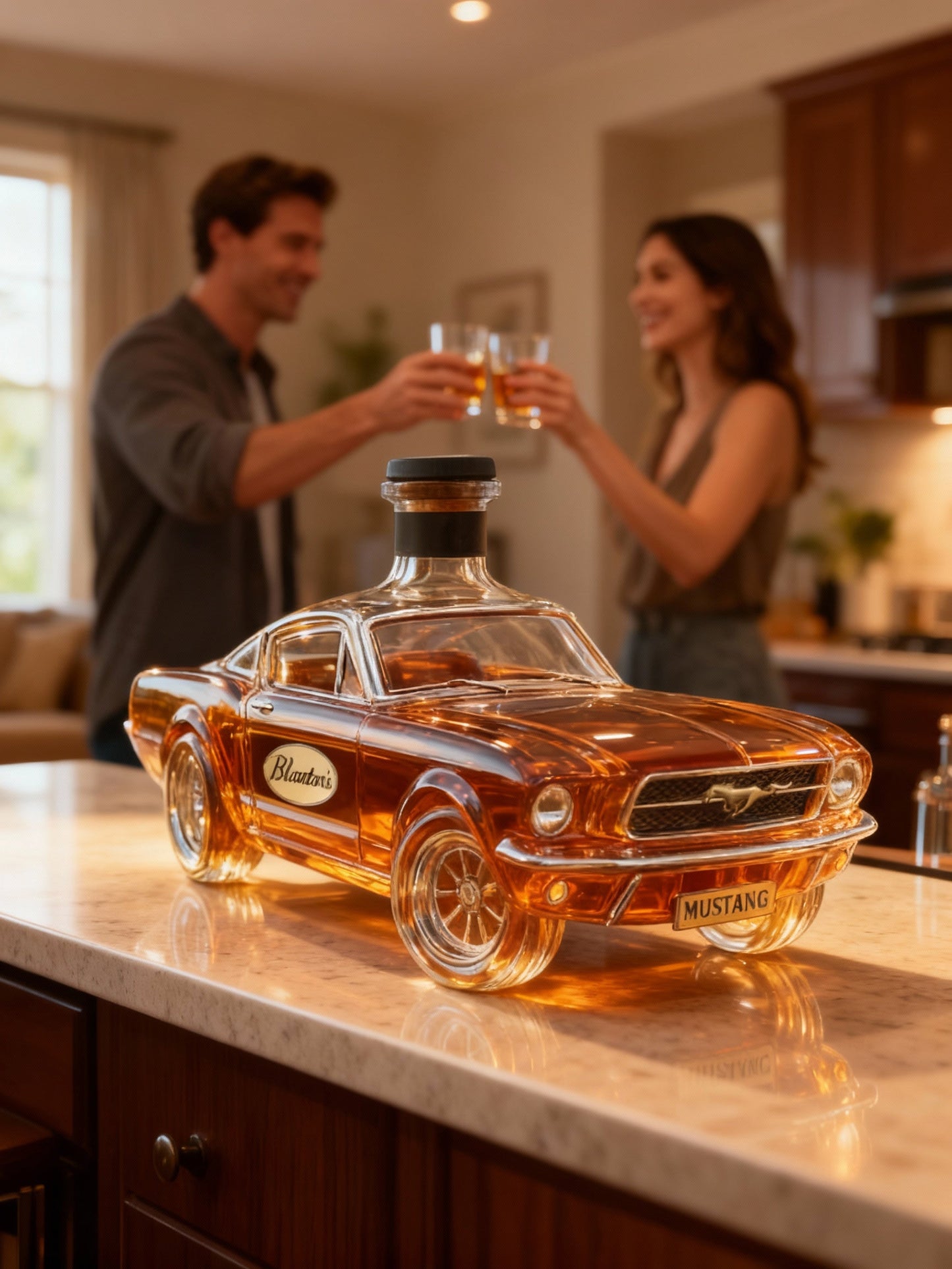 Mustang Whiskey Fles – Uniek design – Robuuste fles – Voor bar en verzamelaars