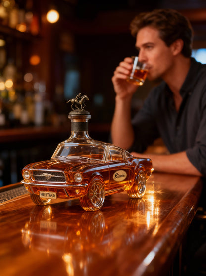 Mustang Whiskey Fles – Uniek design – Robuuste fles – Voor bar en verzamelaars