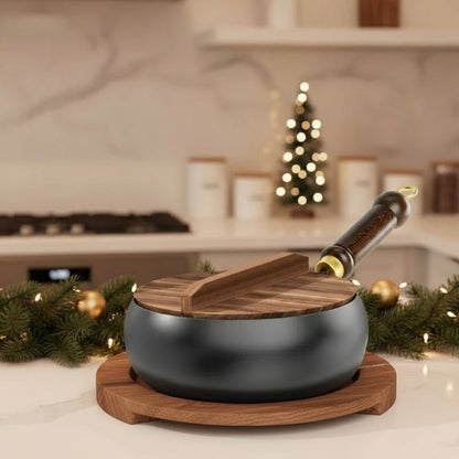 Wokpan – Houten Handvat – Non-stick Coating – Voor Roerbakken en Koken