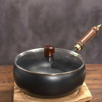 24 cm met glazen deksel