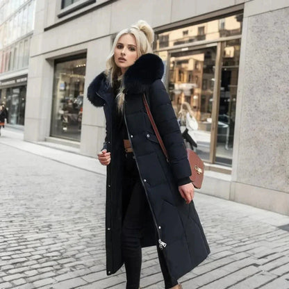 Winterjas voor dames – Gevoerd – Afneembare bontkraag – Voor koud weer