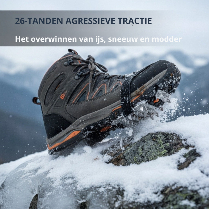 IceGrip 26-Punts Steigeisen - Antislip Schoeisel met Spikes