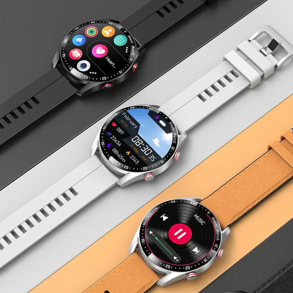 SwissMotion Smartwatch - Multifunctionele Horloge met Lange Batterijduur