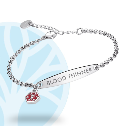 Fittershape Medical Alert Bracelet – voor bloedverdunners & veiligheid