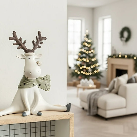 Keramische Rendierdecoratie – Feestelijk Ontwerp – Voor Kerst of Interieur