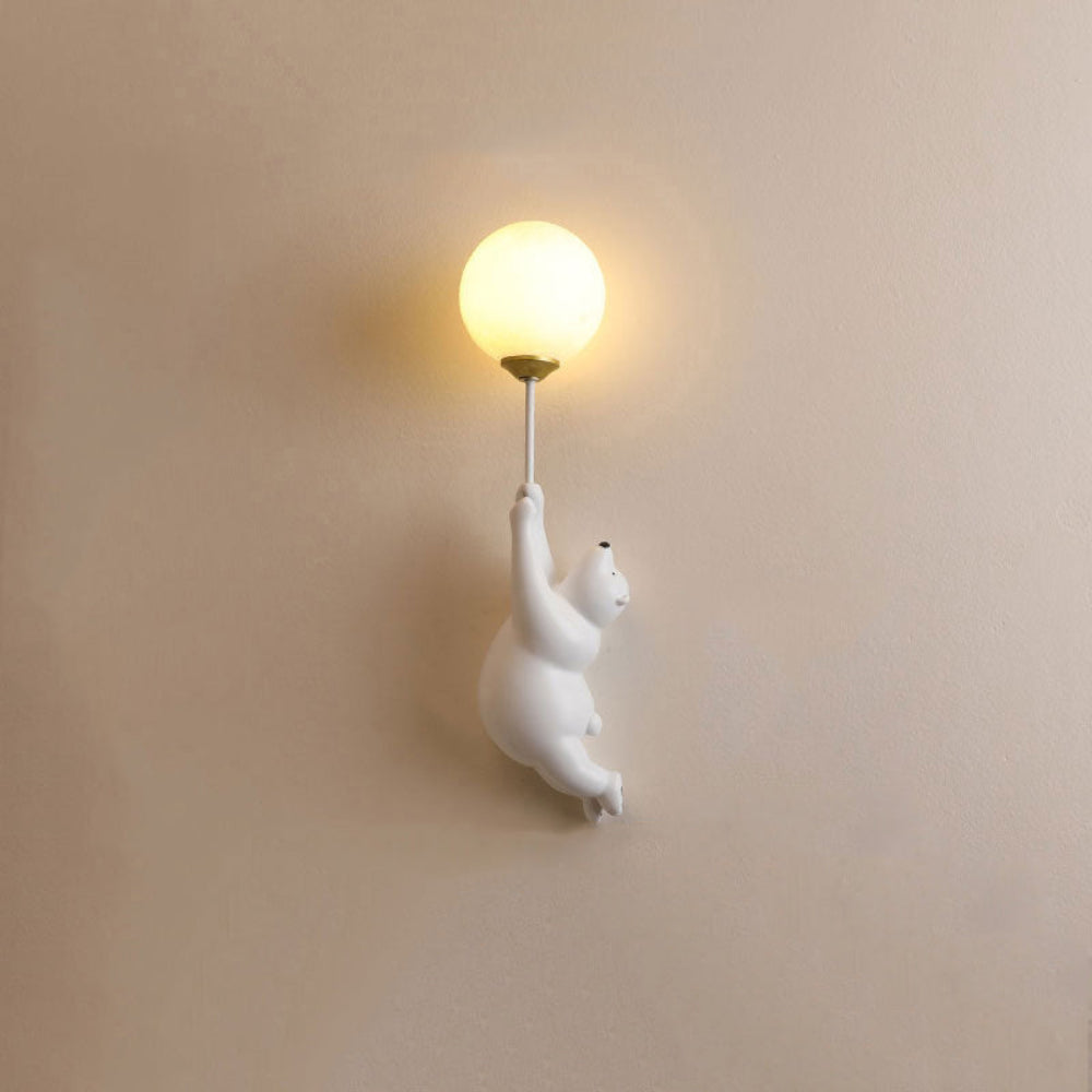 Wandlamp – Schattige Beer met Luchtballon – Voor Kinderkamer