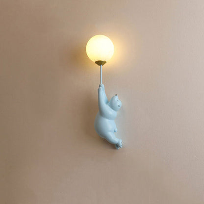 Wandlamp – Schattige Beer met Luchtballon – Voor Kinderkamer