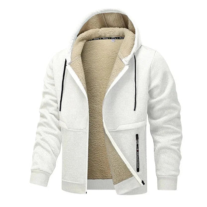 Heren Fleece Hoodie – Warme Binnenvoering – Met Rits en Capuchon