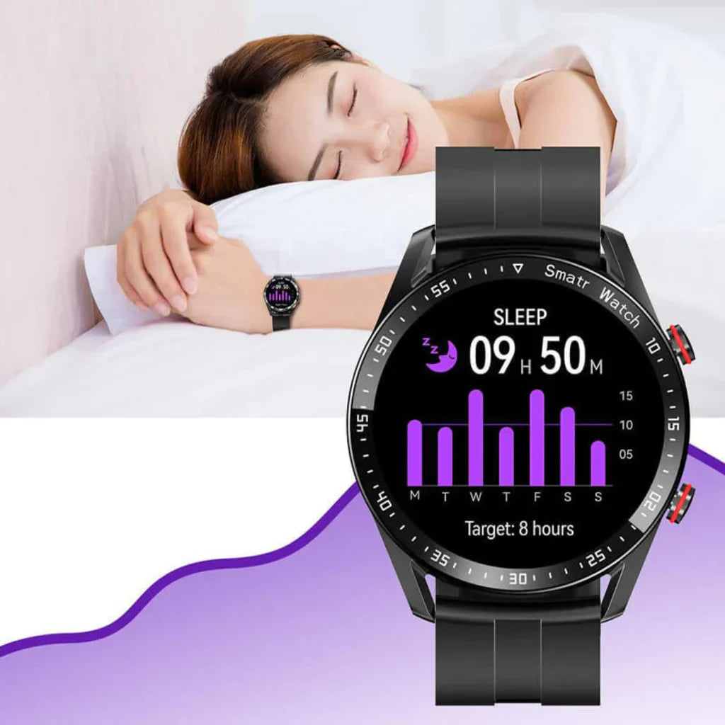SwissMotion Smartwatch - Multifunctionele Horloge met Lange Batterijduur