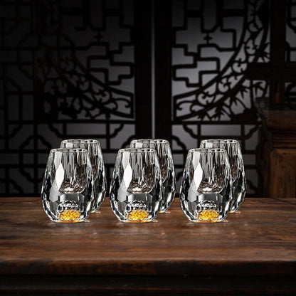 Glazen Whiskey Set – Uniek ontwerp – Voor whiskey en andere dranken – Set van 2