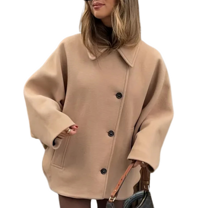 Lange Winterjas voor dames – Oversized – Knopen – Voor koud weer