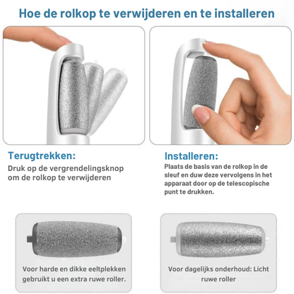 Voetvijl – Oplaadbaar – Verwijdert eelt – Voor zachte voeten