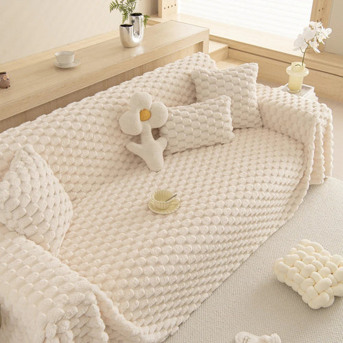 bankhoes zachte stof – luxe boltextuur – voor bank of fauteuil