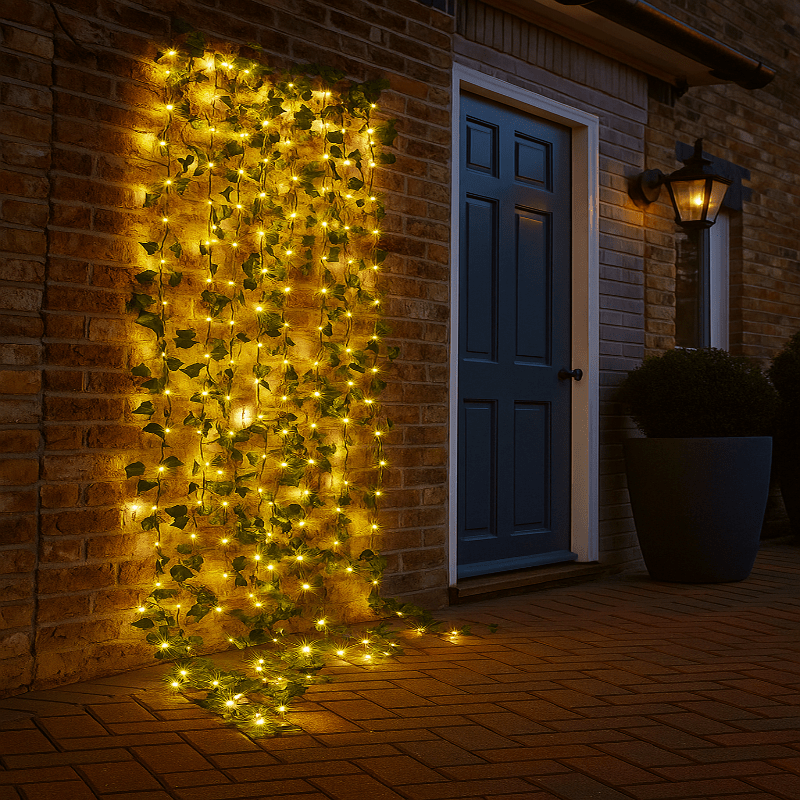 Lichtslinger met Klimop – Warm Witte LED – Voor Tuin en Balkon